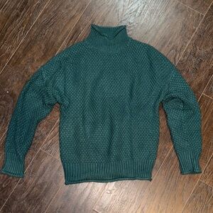 Green Turtleneck Sweater